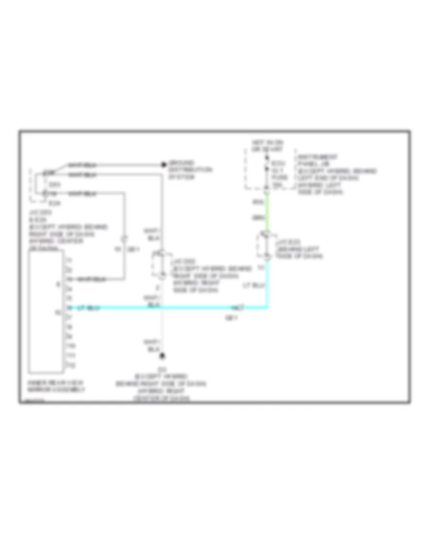 Electrochromic Mirror Wiring Diagram with Compass for Toyota Highlander Limited 2013