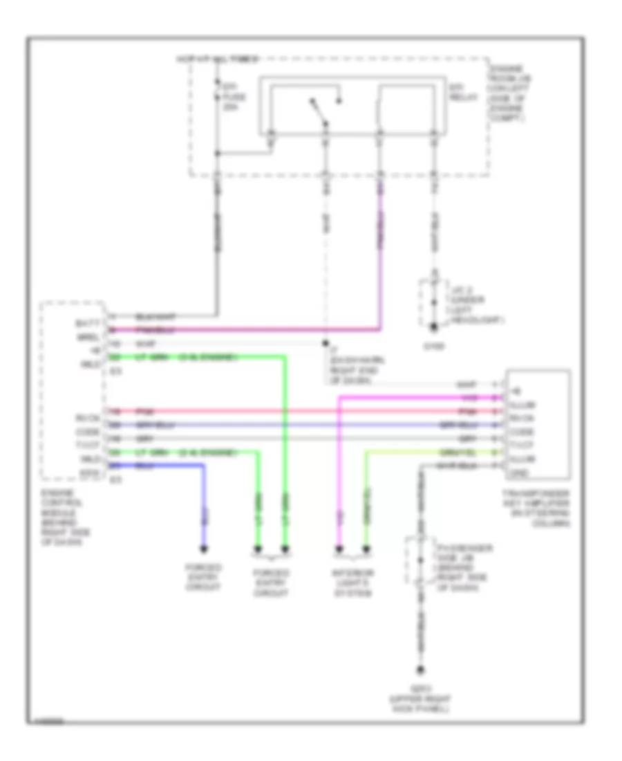 Immobilizer Wiring Diagram for Toyota Highlander Limited 2001