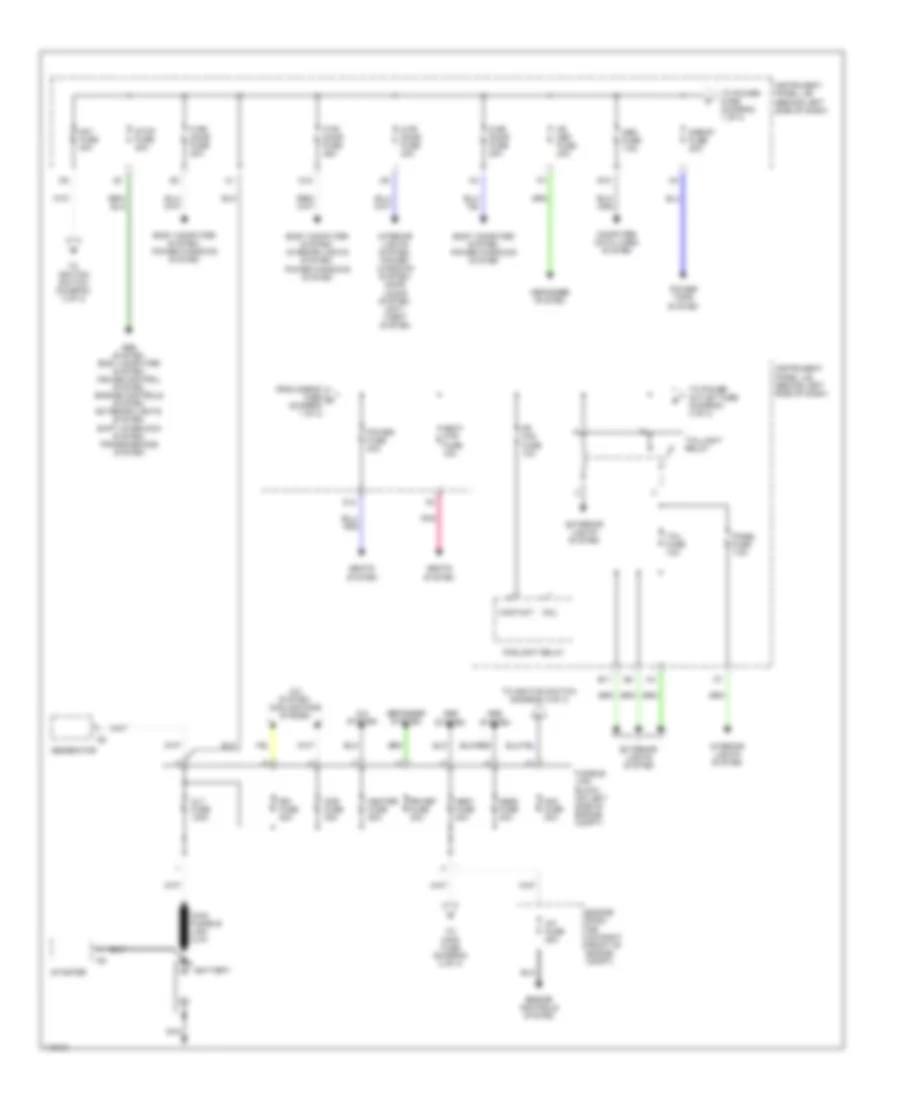Power Distribution Wiring Diagram 1 of 4 for Toyota Highlander Limited 2001