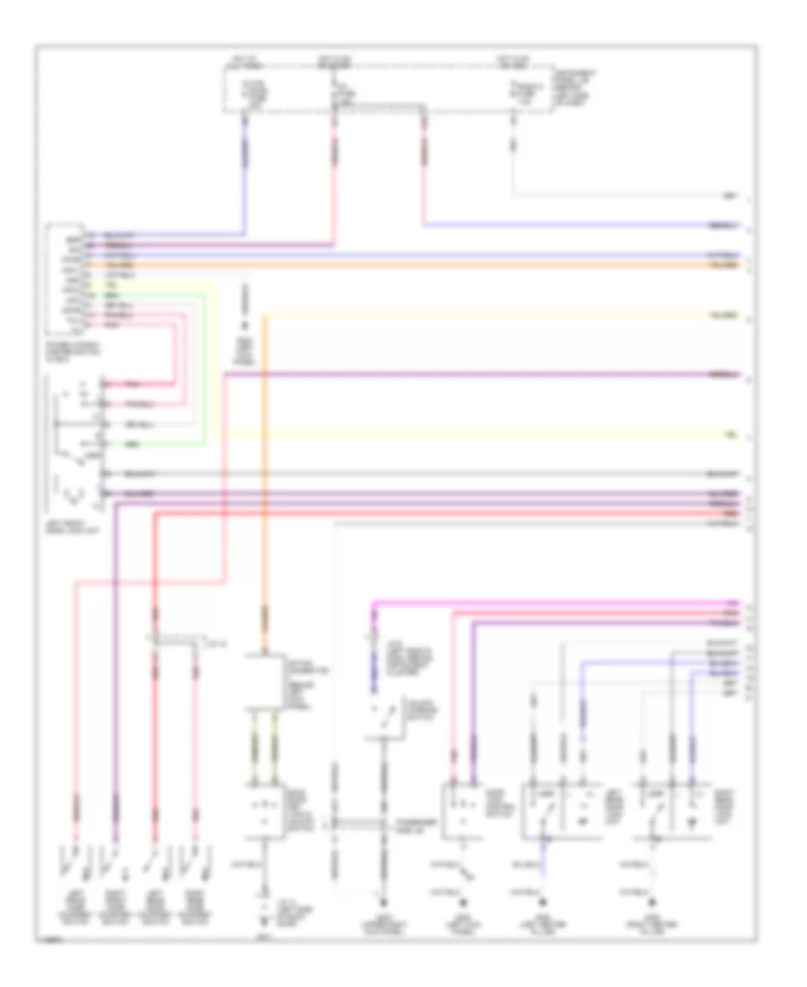 Power Door Lock Wiring Diagram, without Keyless Entry (1 of 2) for Toyota Highlander Limited 2001
