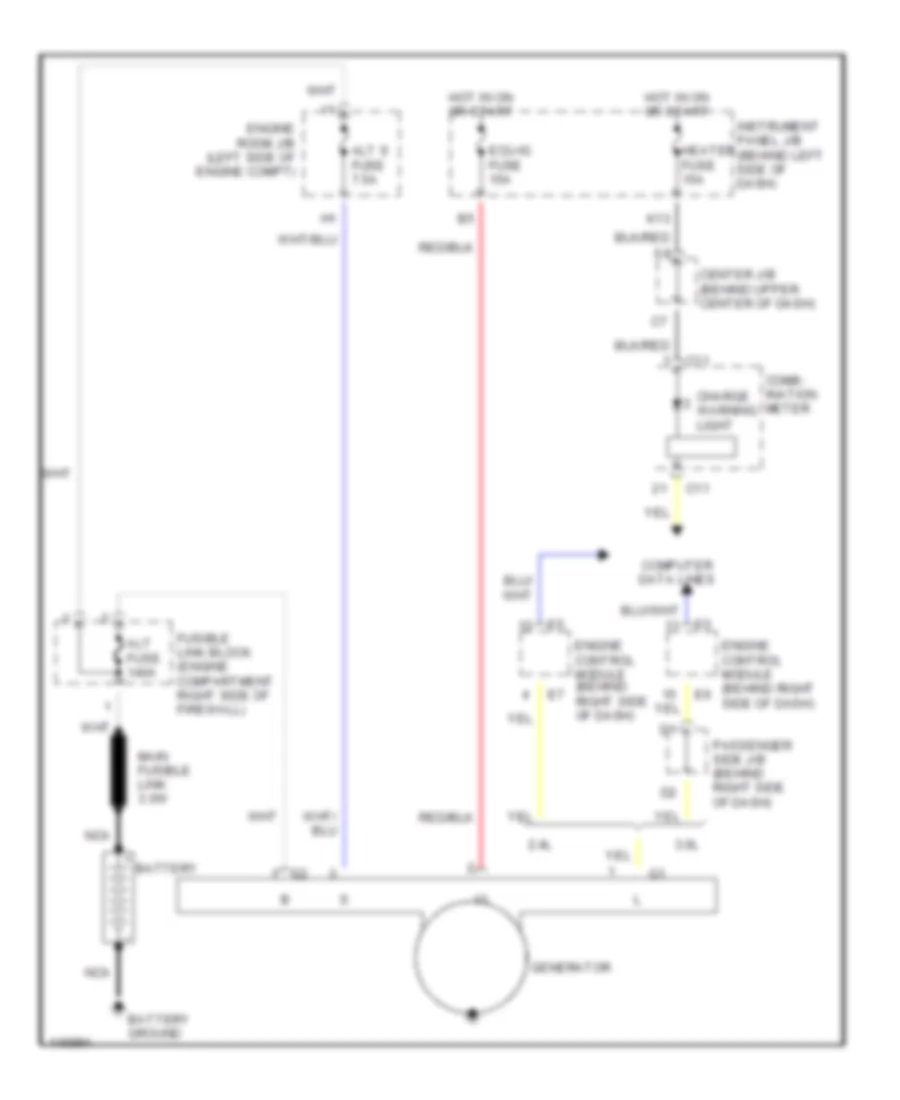 Charging Wiring Diagram for Toyota Highlander Limited 2001