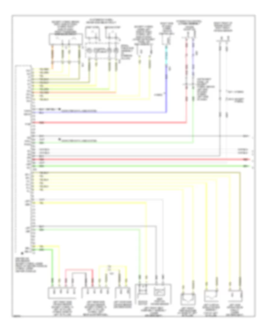 Supplemental Restraints Wiring Diagram 1 of 3 for Toyota Highlander SE 2013