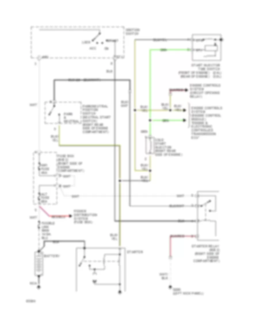 Starting Wiring Diagram A T for Toyota Pickup 1994