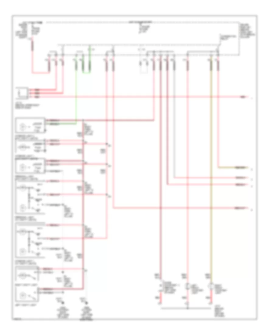 Courtesy Lamps Wiring Diagram with Door Locks 1 of 2 for Toyota Sienna CE 1998