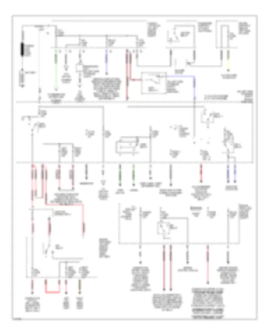 Power Distribution Wiring Diagram 1 of 2 for Toyota Sienna CE 1998