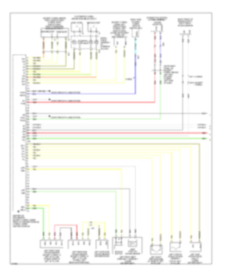 Supplemental Restraints Wiring Diagram 1 of 3 for Toyota Highlander 2011