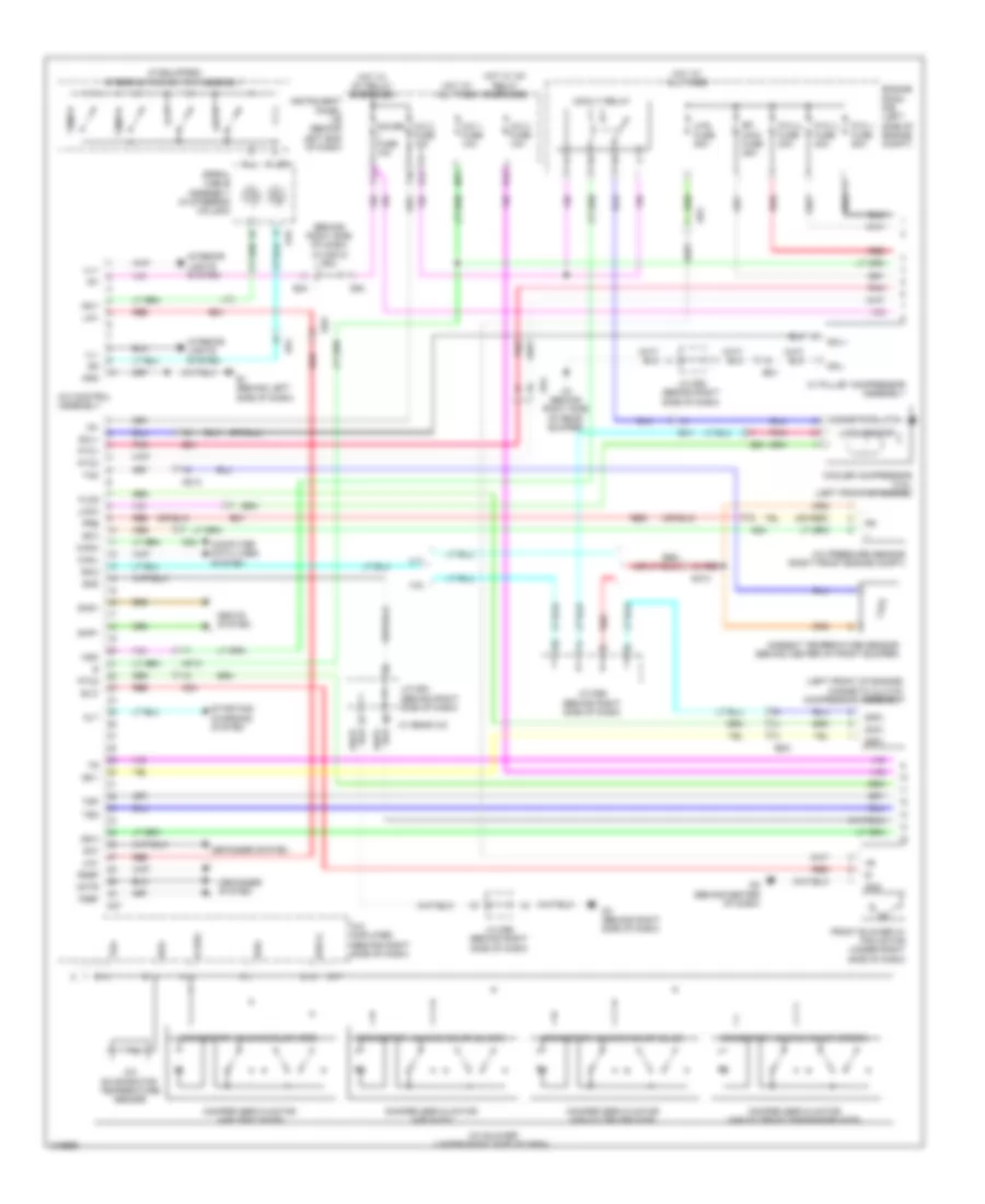 A C Wiring Diagram Except Hybrid 1 of 2 for Toyota Highlander 2011