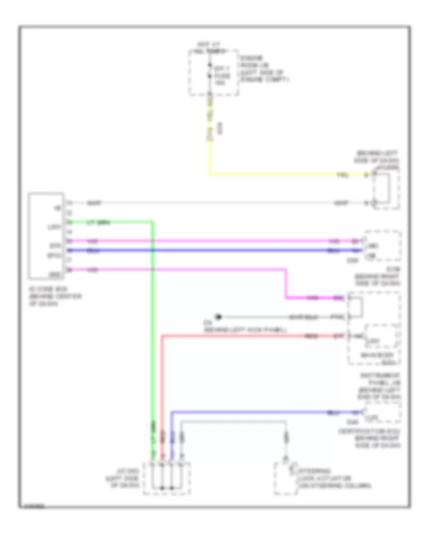 Immobilizer Wiring Diagram, Except Hybrid with Smart Key System for Toyota Highlander 2011