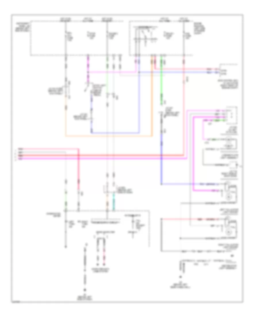 Exterior Lamps Wiring Diagram Except Hybrid 2 of 2 for Toyota Highlander 2011