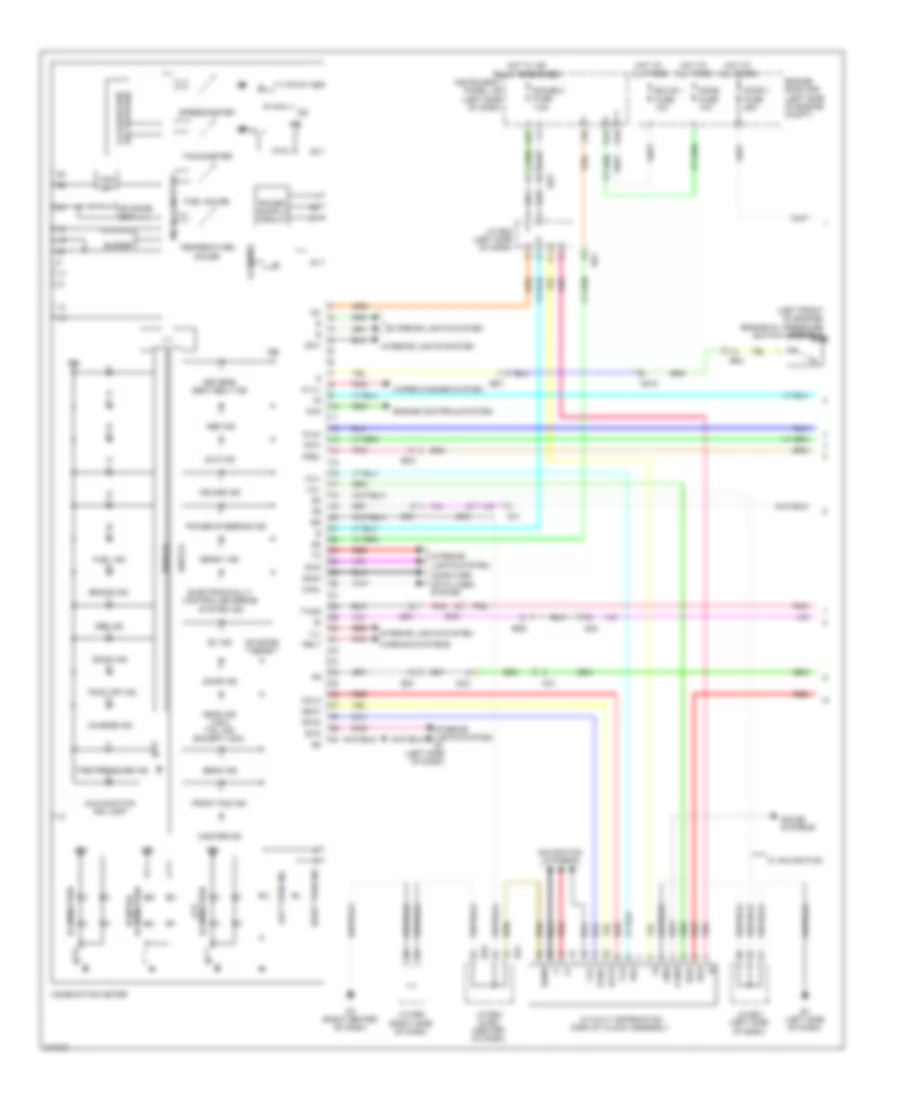 Instrument Cluster Wiring Diagram, Hybrid (1 of 2) for Toyota Highlander 2011