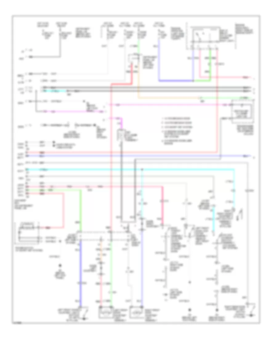Courtesy Lamps Wiring Diagram Except Hybrid 1 of 2 for Toyota Highlander 2011