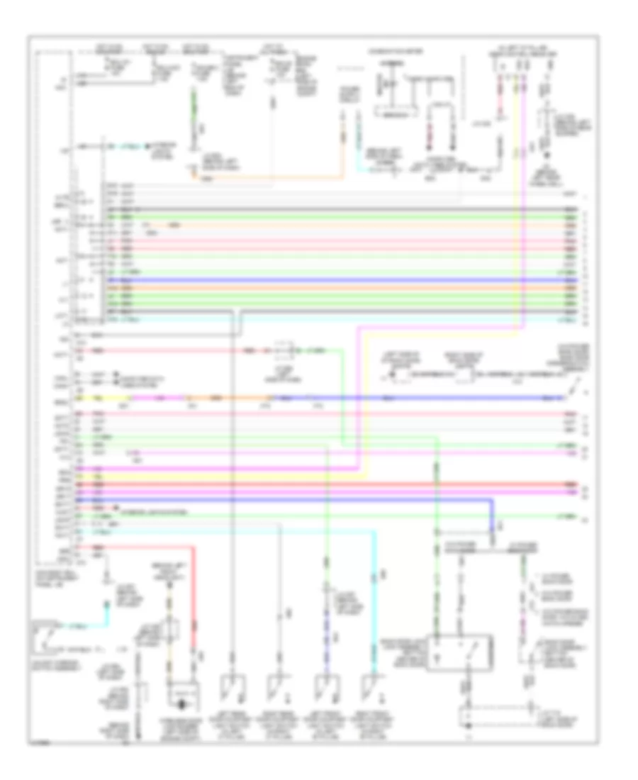 Power Door Locks Wiring Diagram, Except Hybrid without Smart Key System (1 of 2) for Toyota Highlander 2011