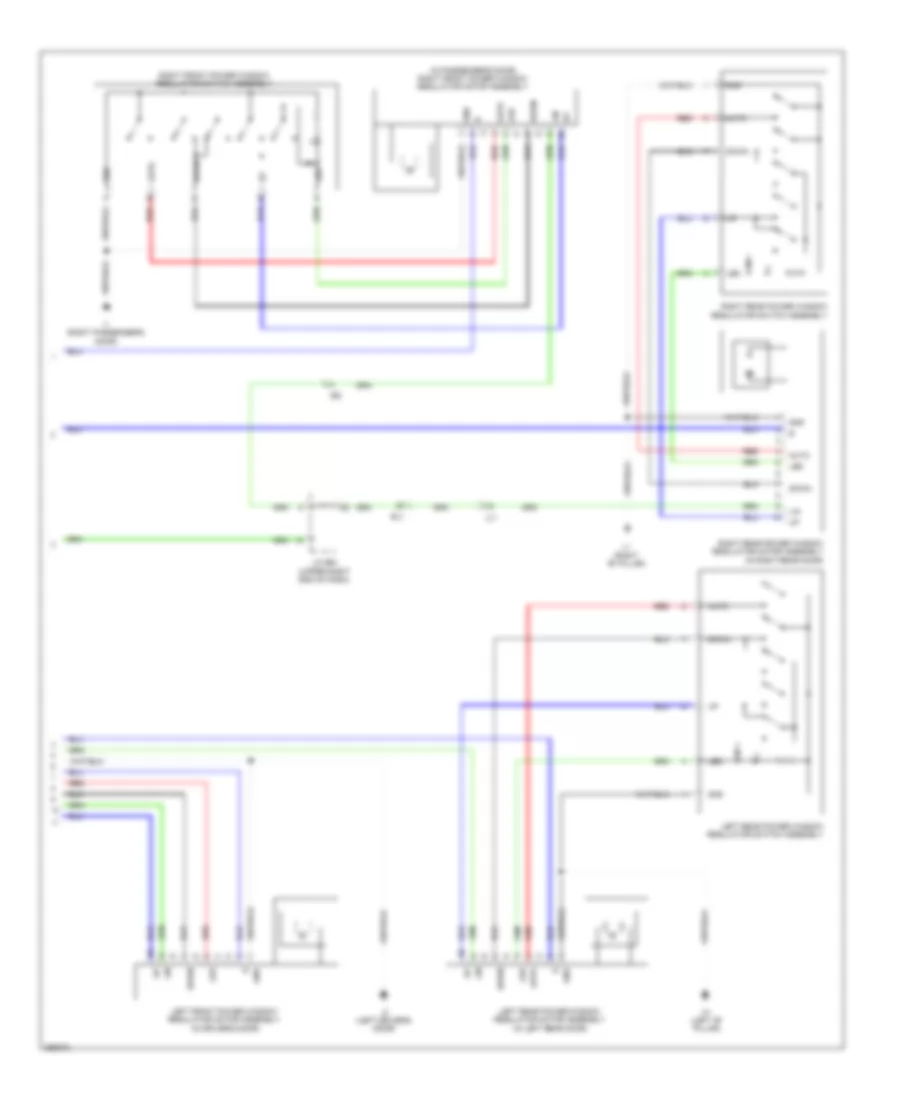 Power Windows Wiring Diagram 2 of 2 for Toyota Land Cruiser 2013