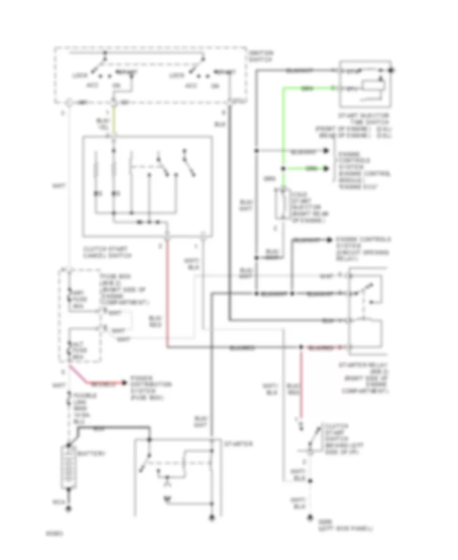 Starting Wiring Diagram, MT for Toyota Pickup DX 1994