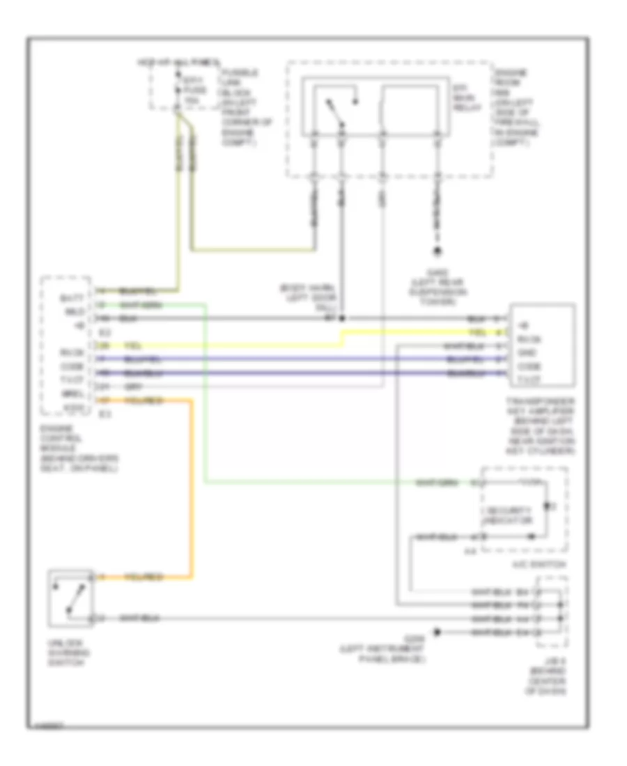 Anti-theft Wiring Diagram for Toyota MR2 2001