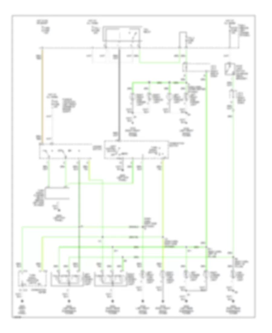 Exterior Lamps Wiring Diagram for Toyota MR2 2001