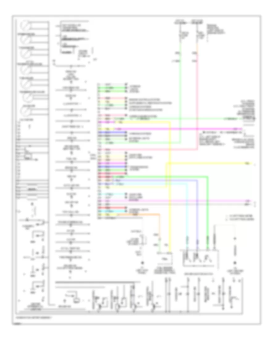 Instrument Cluster Wiring Diagram 1 of 2 for Toyota Sequoia Limited 2009