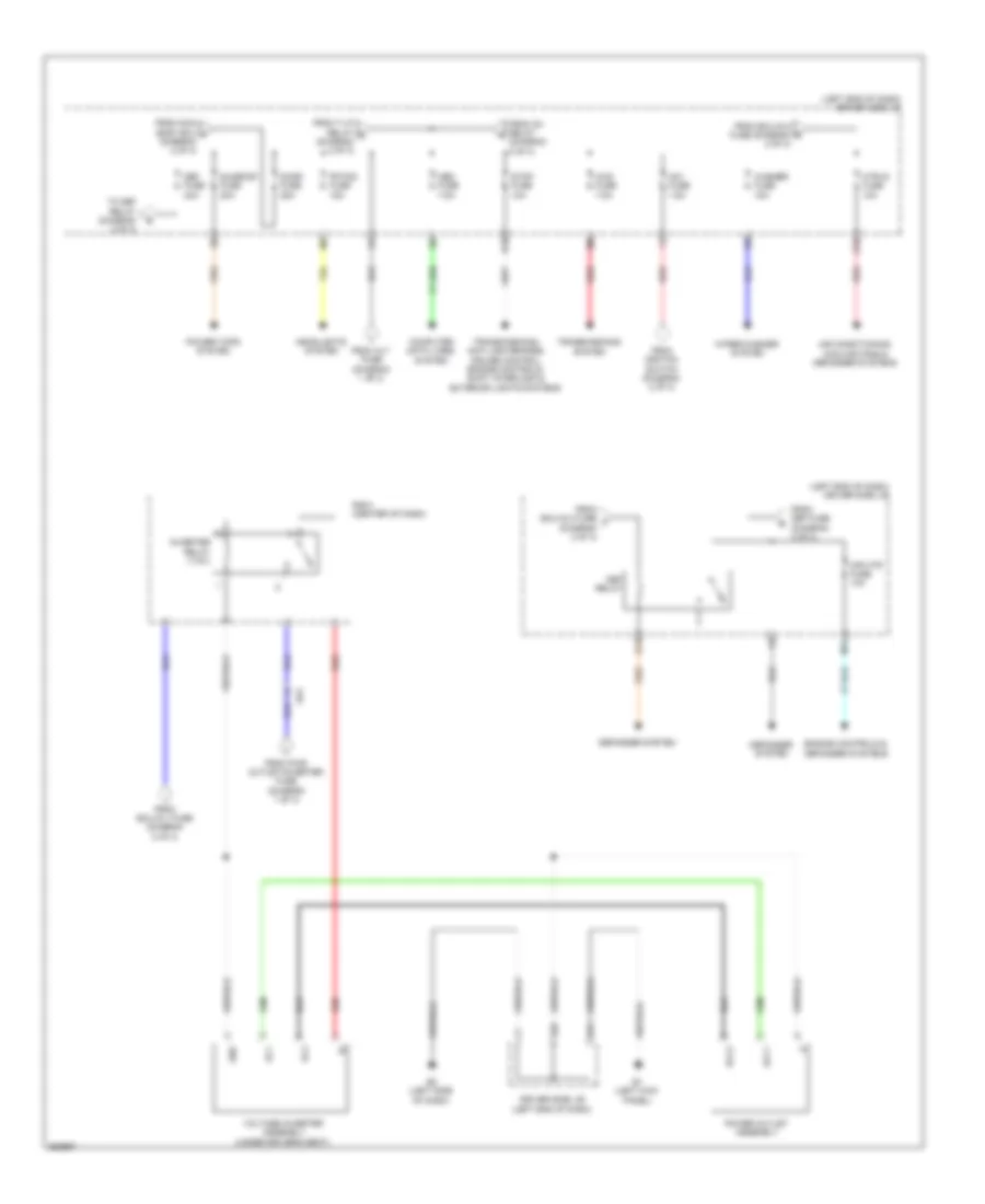 Power Distribution Wiring Diagram 3 of 3 for Toyota Matrix 2013