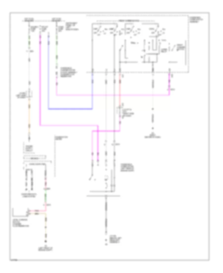Электросхема передних стеклоочистителей дворников и омывателя лобового стекла, Гибрид для Toyota Highlander Hybrid 2011