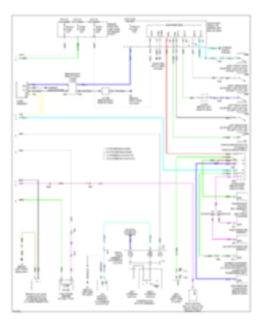 Instrument Cluster Wiring Diagram Except Hybrid 2 of 2 for Toyota Highlander Hybrid 2011