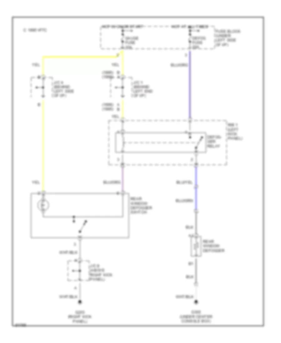 Defogger Wiring Diagram for Toyota Land Cruiser 1995