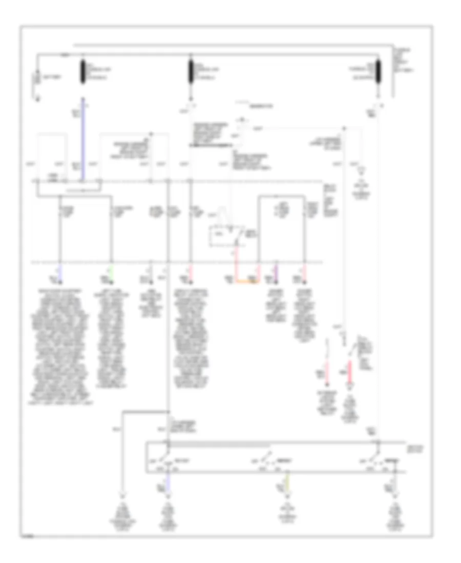 Power Distribution Wiring Diagram 1 of 2 for Toyota Land Cruiser 1995