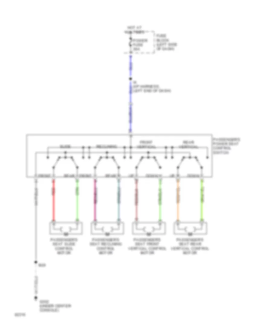 Passenger Power Seat Wiring Diagram for Toyota Land Cruiser 1995