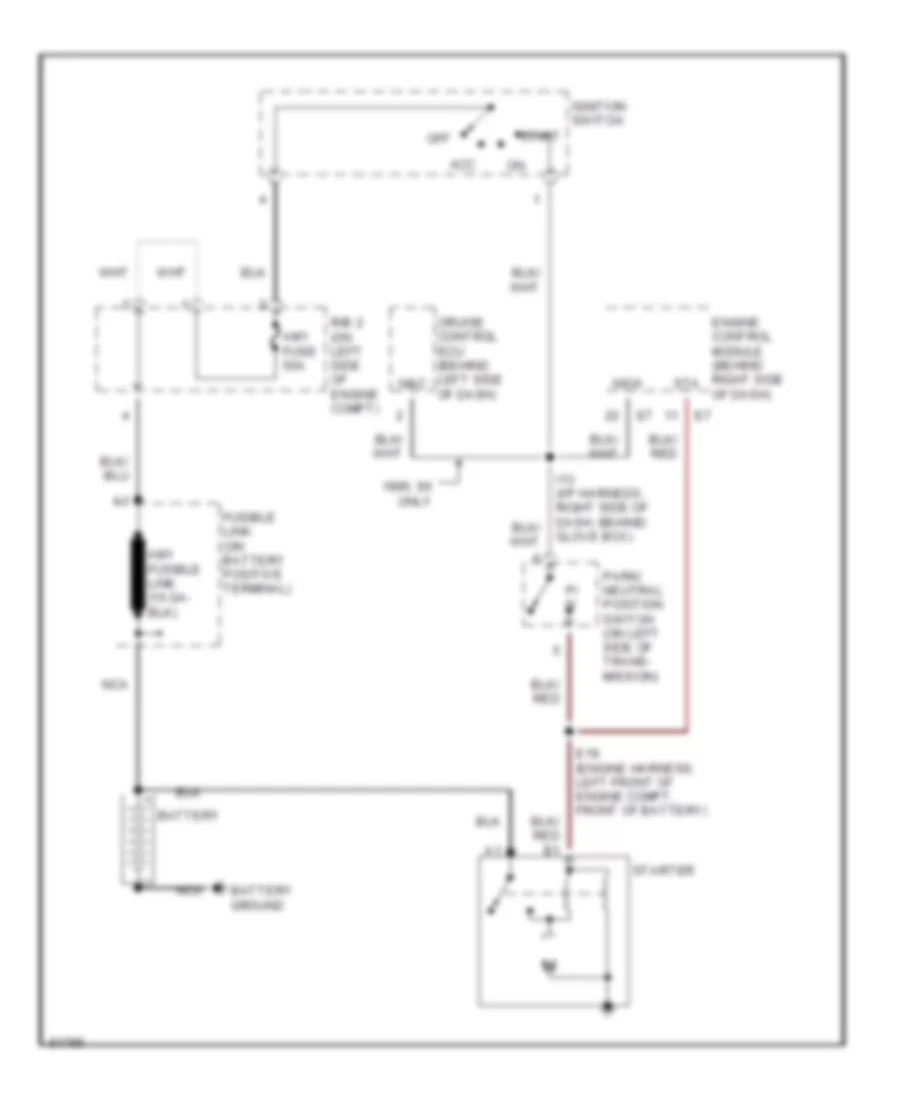 Starting Wiring Diagram for Toyota Land Cruiser 1995