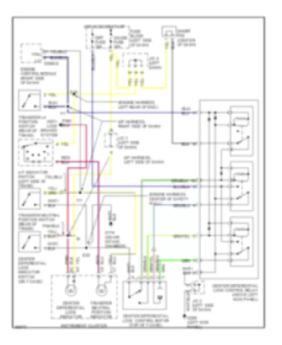 Center Differential Lock Wiring Diagram for Toyota Land Cruiser 1995