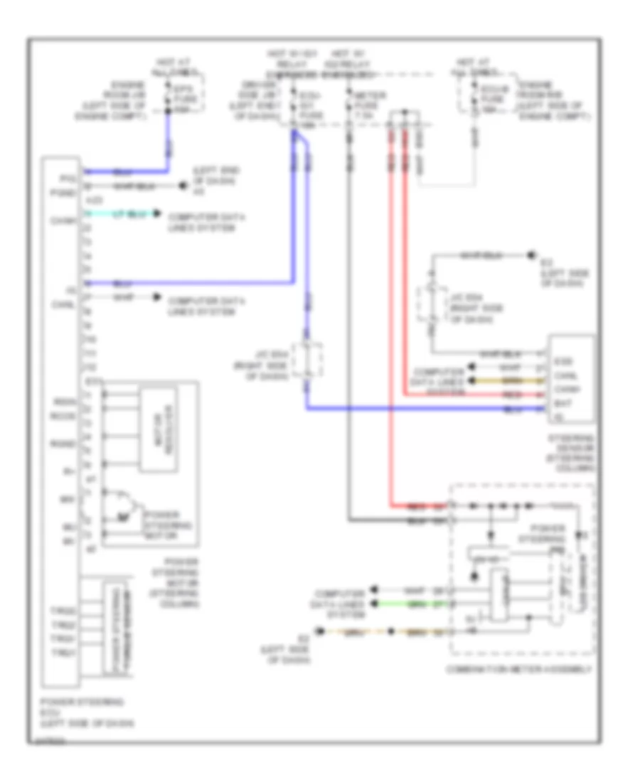 Electronic Power Steering Wiring Diagram for Toyota Matrix S 2013