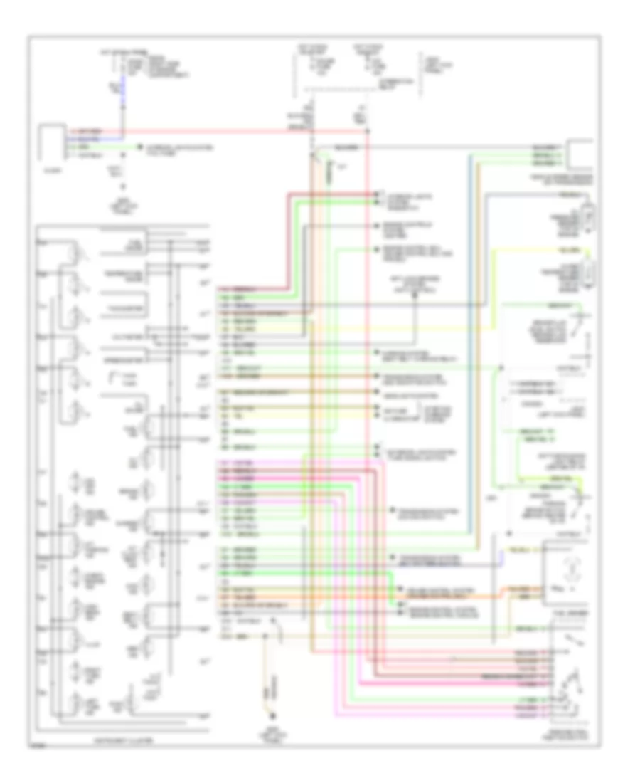 Instrument Cluster Wiring Diagram for Toyota Pickup SR5 1994