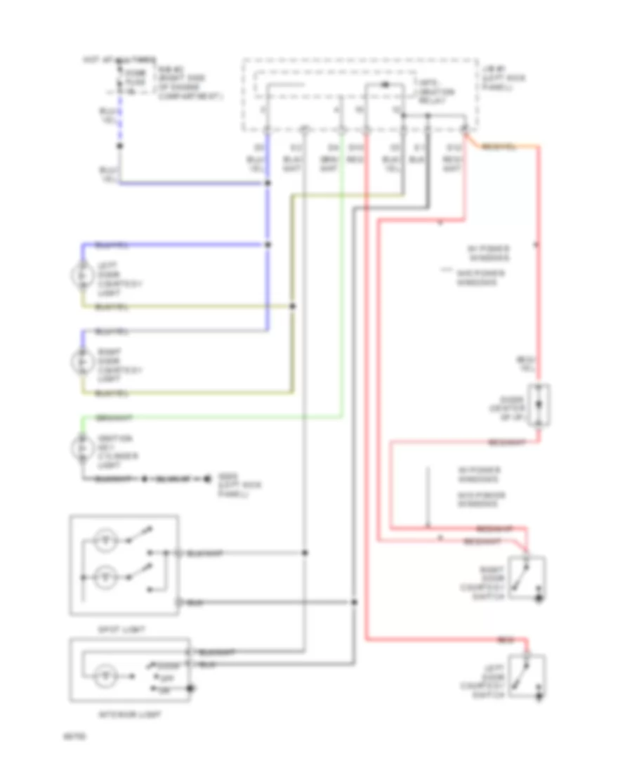 Courtesy Lamps Wiring Diagram for Toyota Pickup SR5 1994