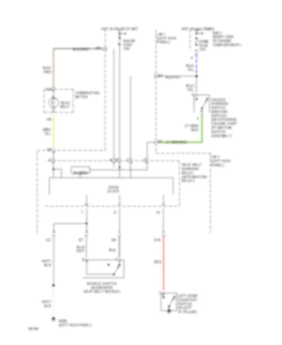Warning System Wiring Diagrams for Toyota Pickup SR5 1994