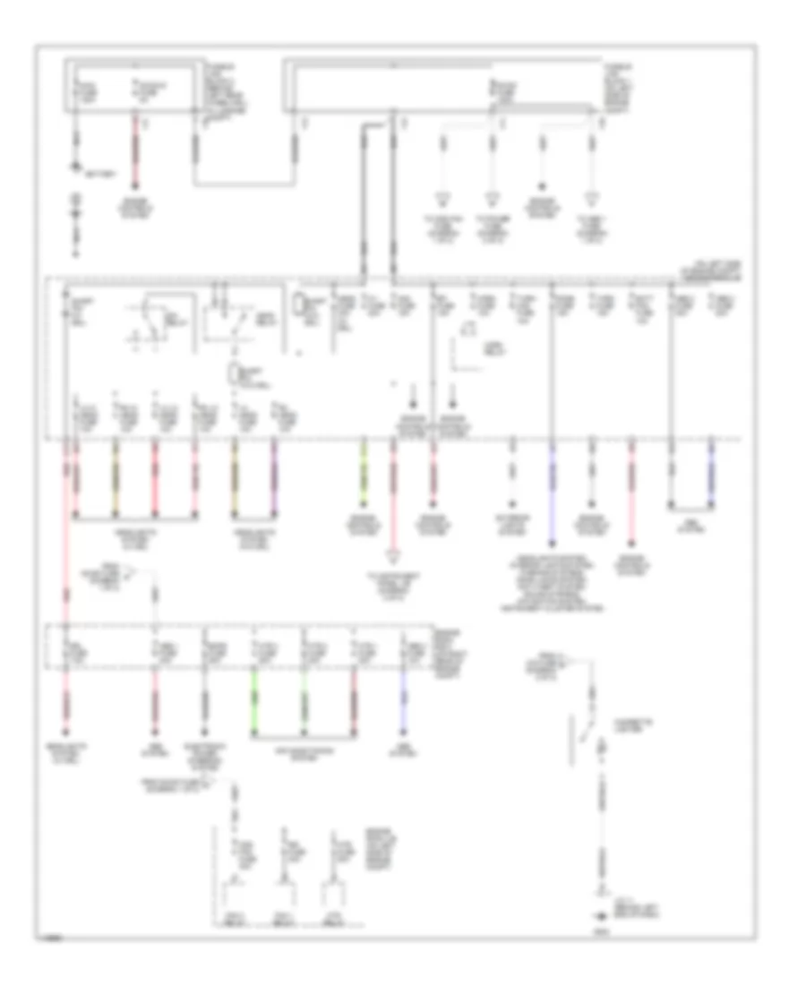 Power Distribution Wiring Diagram 1 of 2 for Toyota Prius 2001