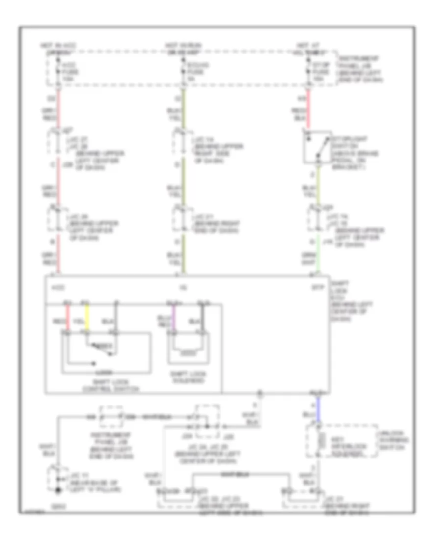 Shift Interlock Wiring Diagram for Toyota Prius 2001