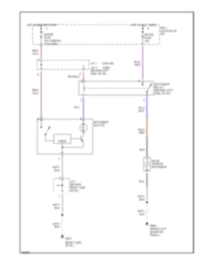 Defogger Wiring Diagram for Toyota Previa LE 1991