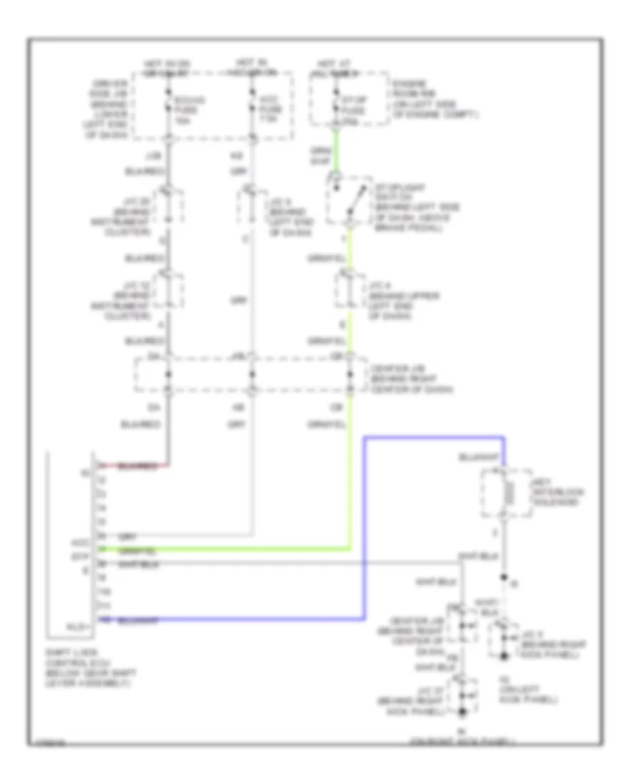 Shift Interlock Wiring Diagram for Toyota 4Runner Limited 2003