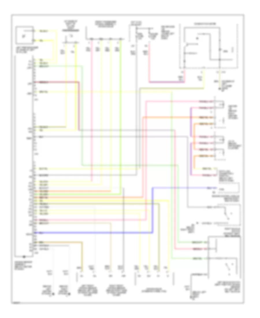 Supplemental Restraints Wiring Diagram, without Side Airbag for Toyota 4Runner Limited 2003