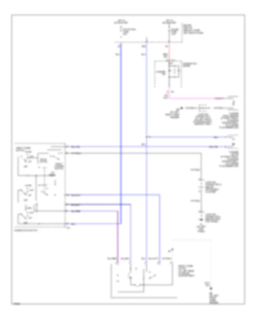 Электросхема передних стеклоочистителей дворников и омывателя лобового стекла для Toyota 4Runner Limited 2003