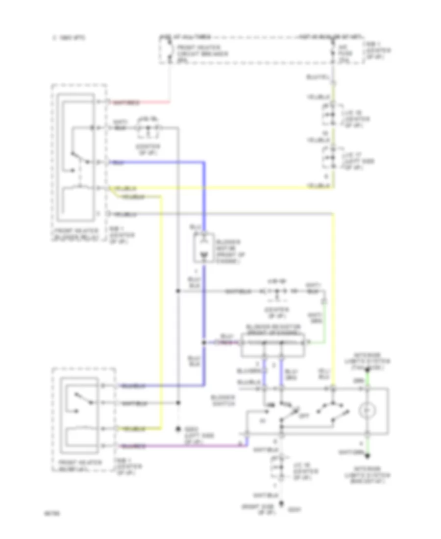 2 4L Heater Wiring Diagram for Toyota Previa DX 1994