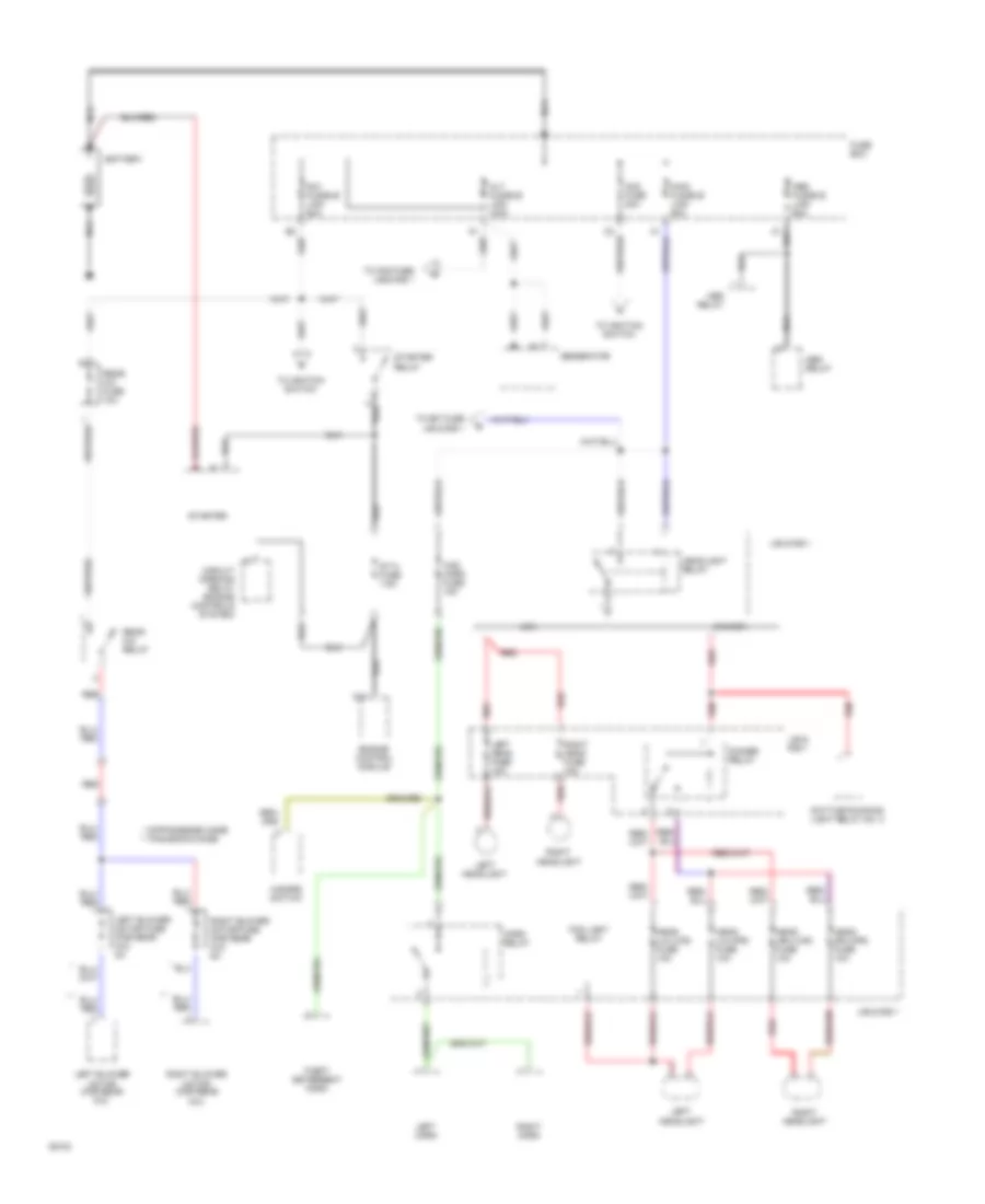 2.4L, Power Distribution Wiring Diagram (1 of 6) for Toyota Previa DX 1994