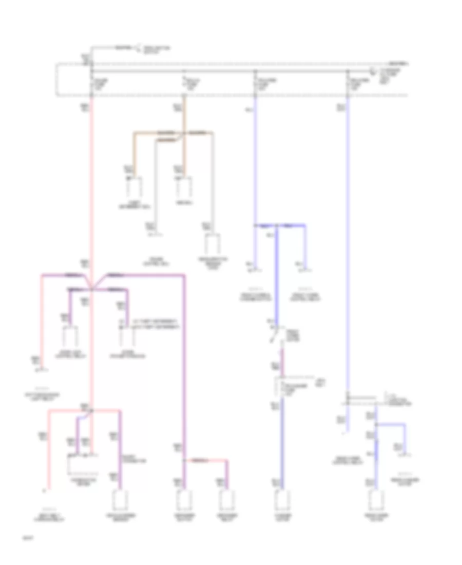 2.4L, Power Distribution Wiring Diagram (5 of 6) for Toyota Previa DX 1994