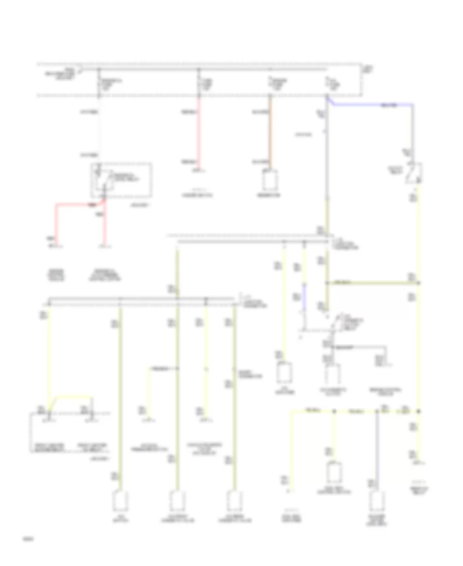 2.4L, Power Distribution Wiring Diagram (6 of 6) for Toyota Previa DX 1994