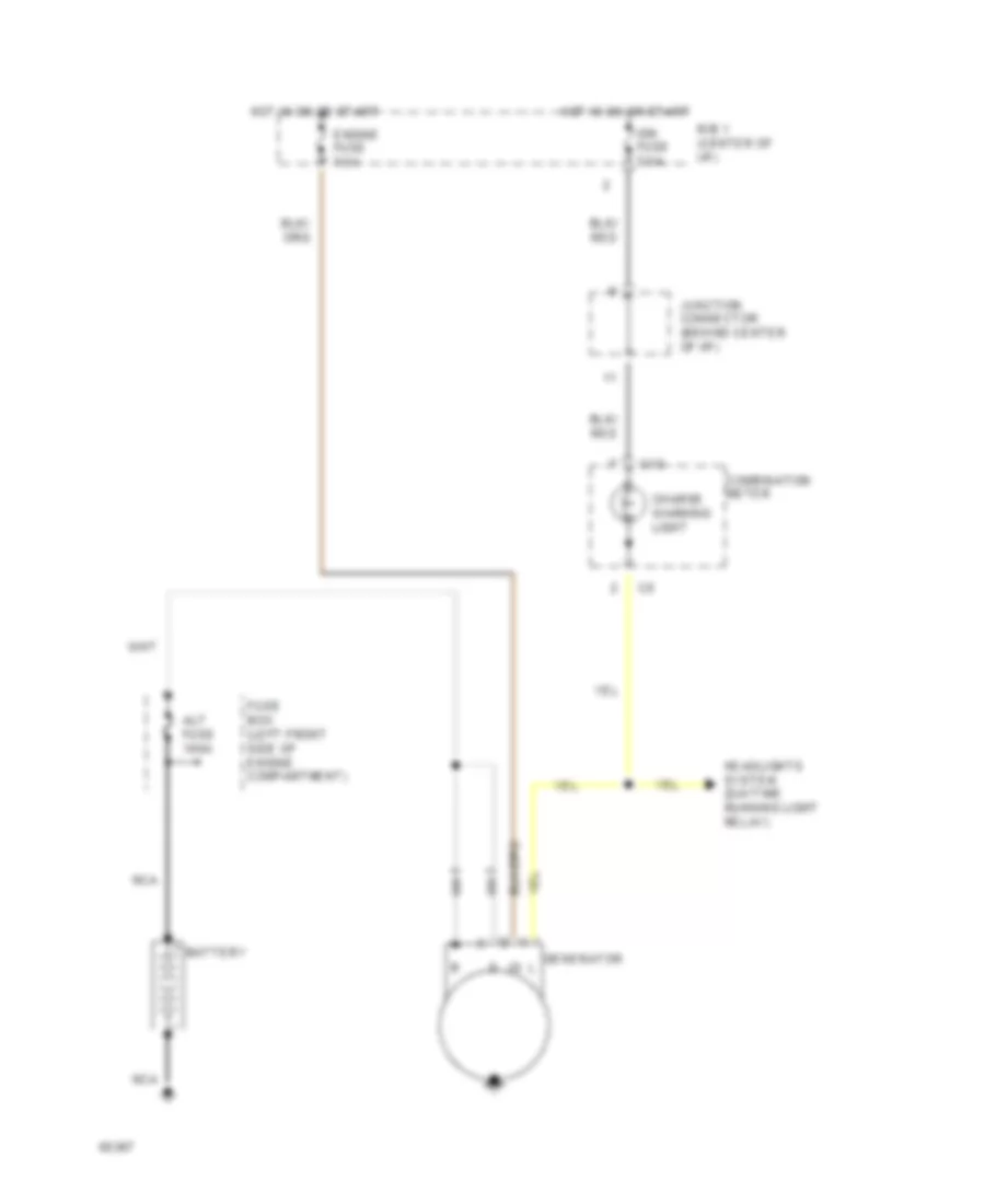 2.4L, Charging Wiring Diagram for Toyota Previa DX 1994