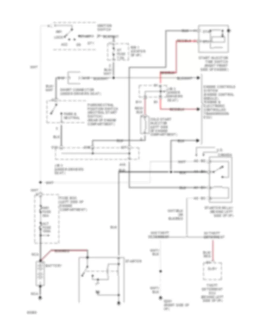 2.4L, Starting Wiring Diagram for Toyota Previa DX 1994