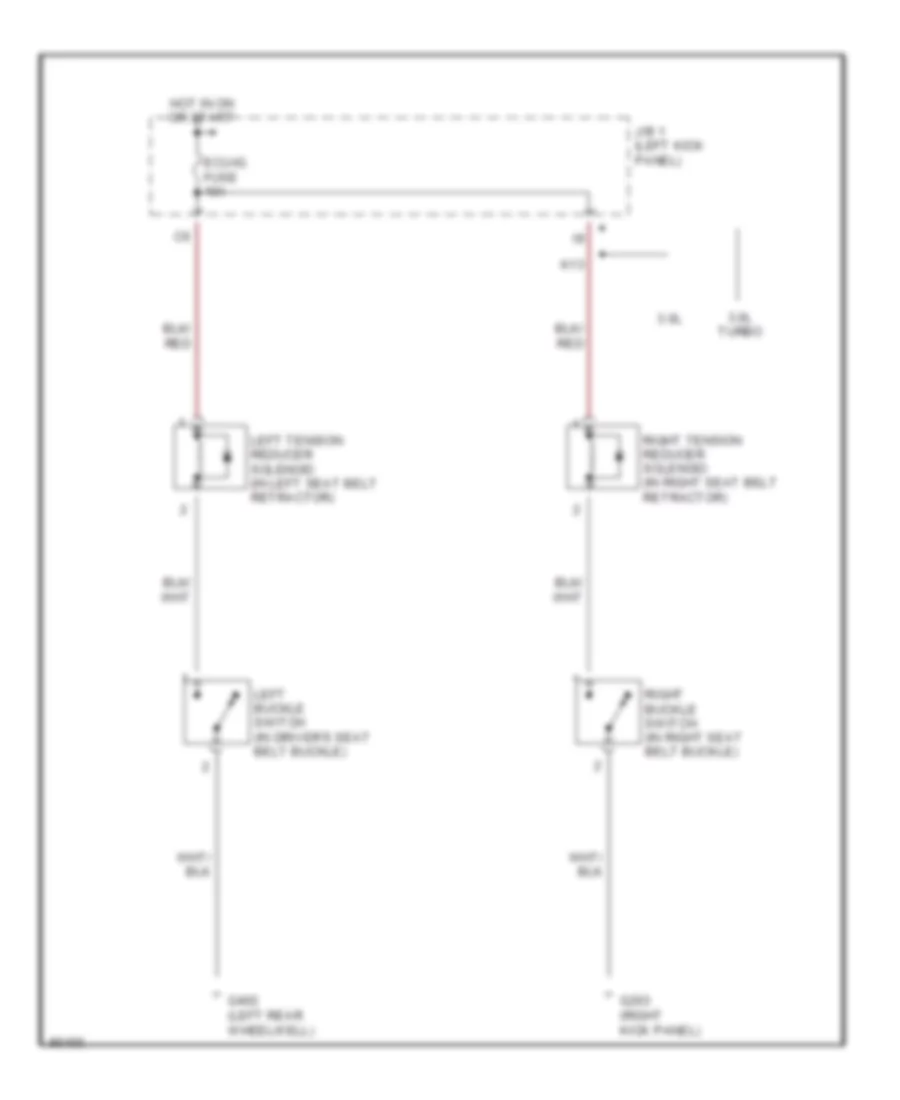 Passive Restraint Wiring Diagram for Toyota Supra 1998