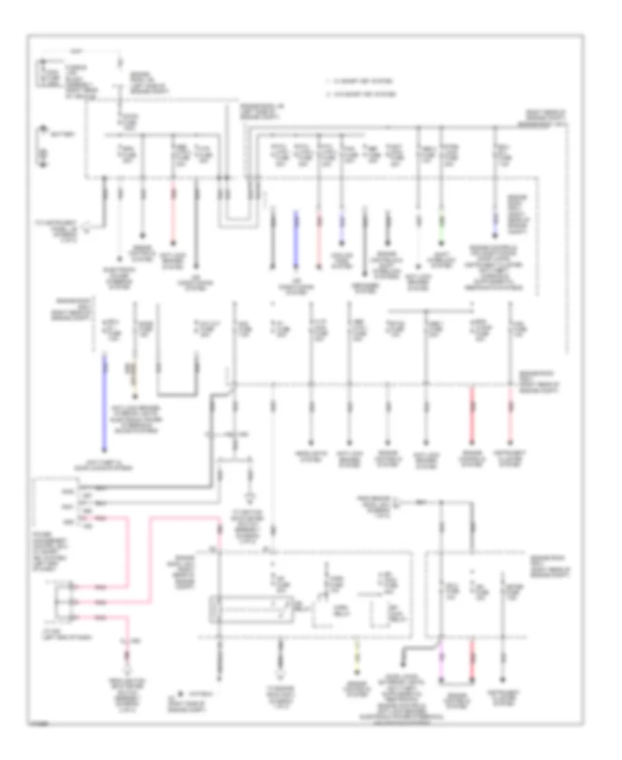 Power Distribution Wiring Diagram 1 of 2 for Toyota Prius C 2013