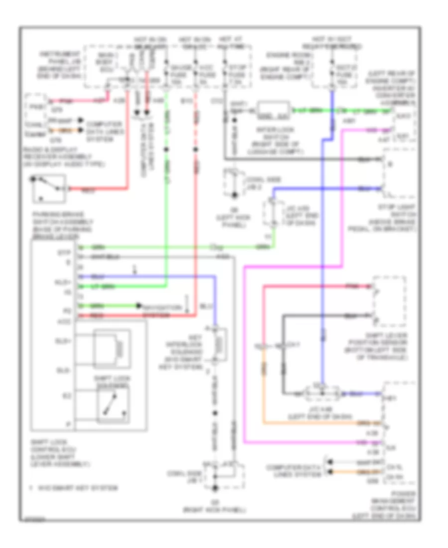 Shift Interlock Wiring Diagram for Toyota Prius C 2013