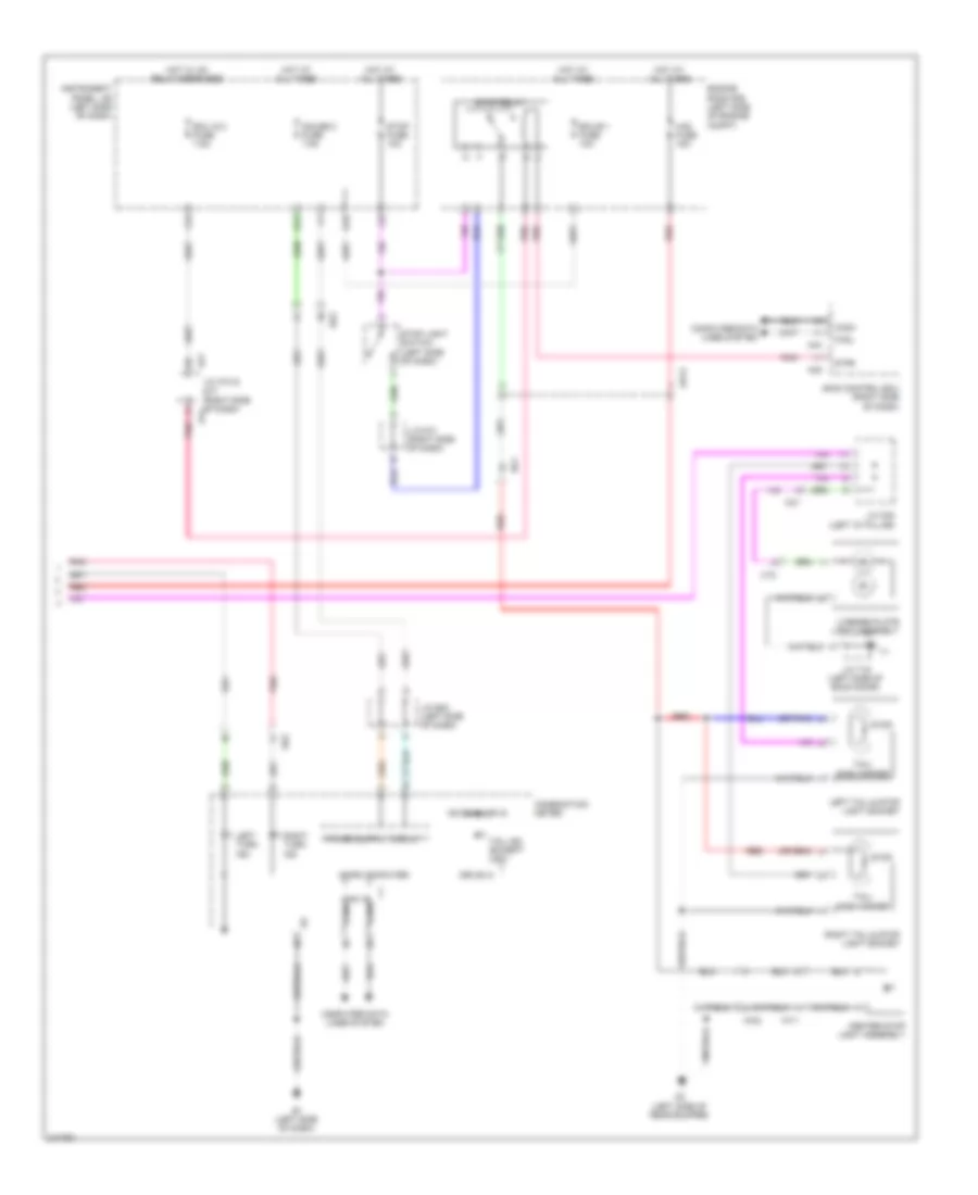 Exterior Lamps Wiring Diagram, Hybrid (2 of 2) for Toyota Highlander Limited 2011