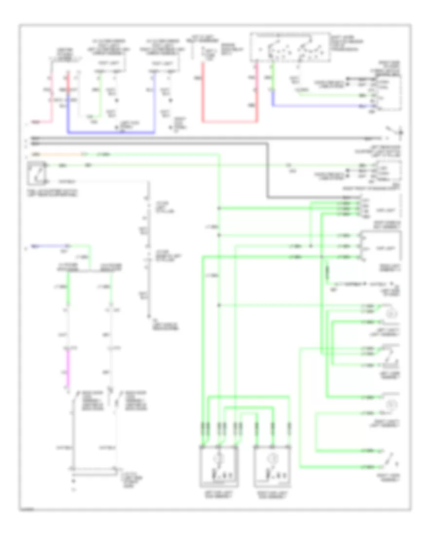Courtesy Lamps Wiring Diagram, Hybrid (2 of 2) for Toyota Highlander Limited 2011